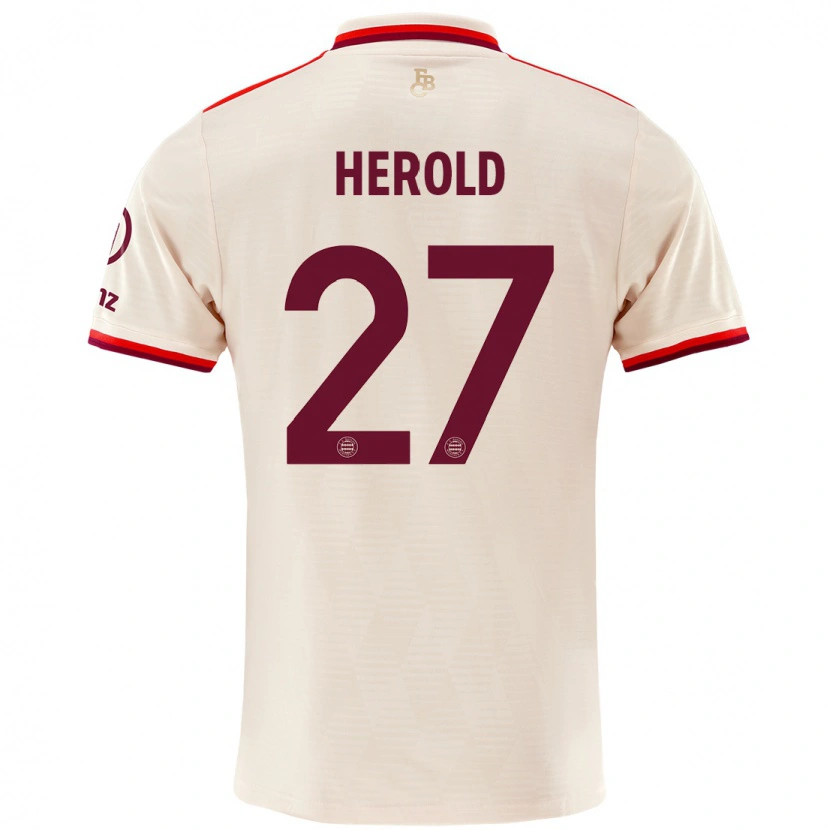 Danxen Dames David Herold #27 Linen Thuisshirt Derde Tenue 2024/25 T-Shirt