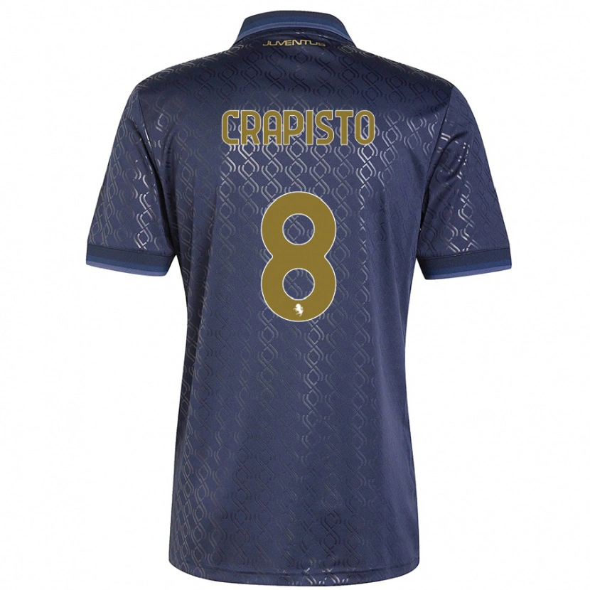 Danxen Dames Francesco Crapisto #8 Marineblauw Thuisshirt Derde Tenue 2024/25 T-Shirt