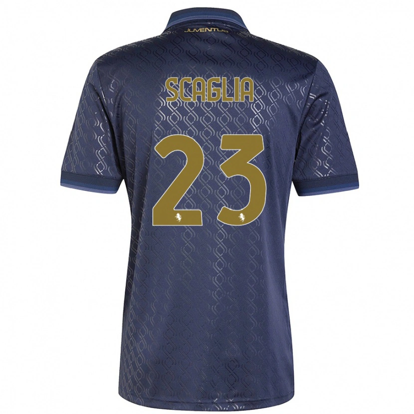 Danxen Dames Filippo Scaglia #23 Marineblauw Thuisshirt Derde Tenue 2024/25 T-Shirt