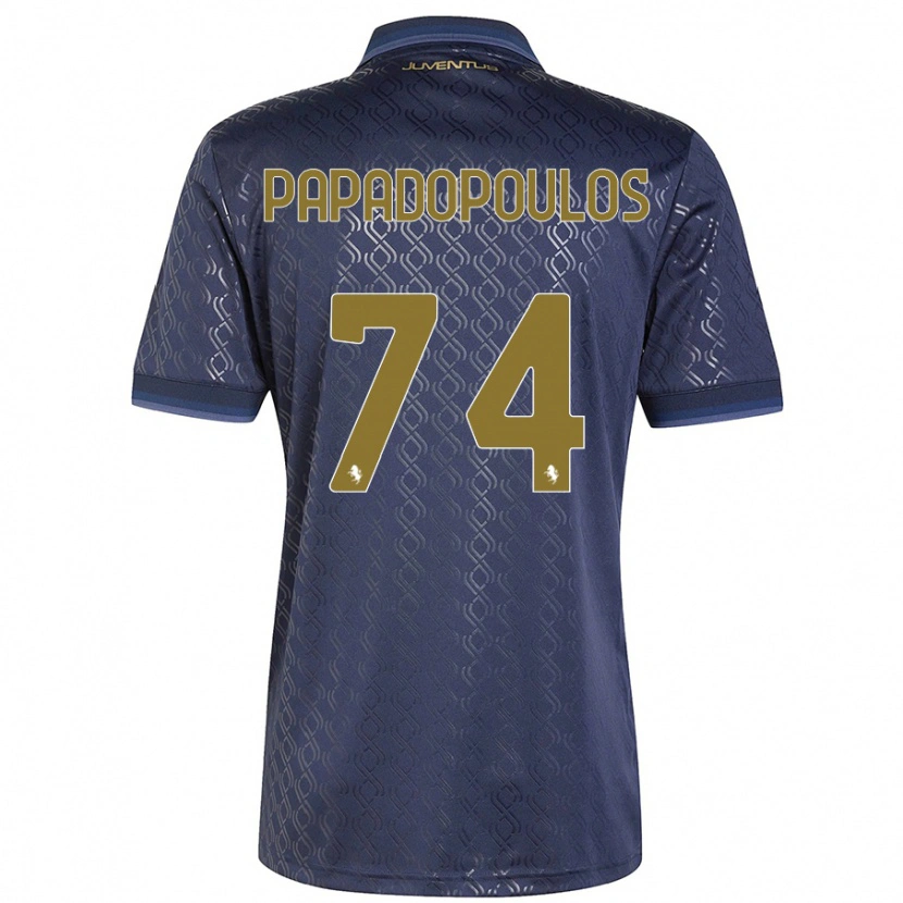 Danxen Dames Christos Papadopoulos #74 Marineblauw Thuisshirt Derde Tenue 2024/25 T-Shirt