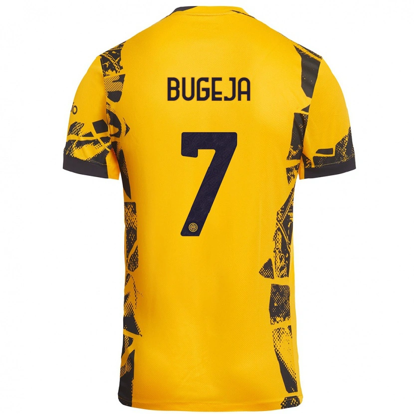 Danxen Dames Haley Bugeja #7 Goud Zwart Thuisshirt Derde Tenue 2024/25 T-Shirt