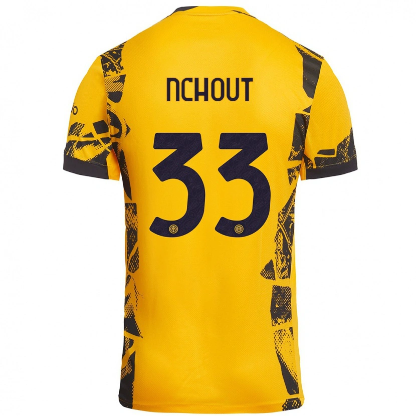 Danxen Dames Ajara Nchout #33 Goud Zwart Thuisshirt Derde Tenue 2024/25 T-Shirt