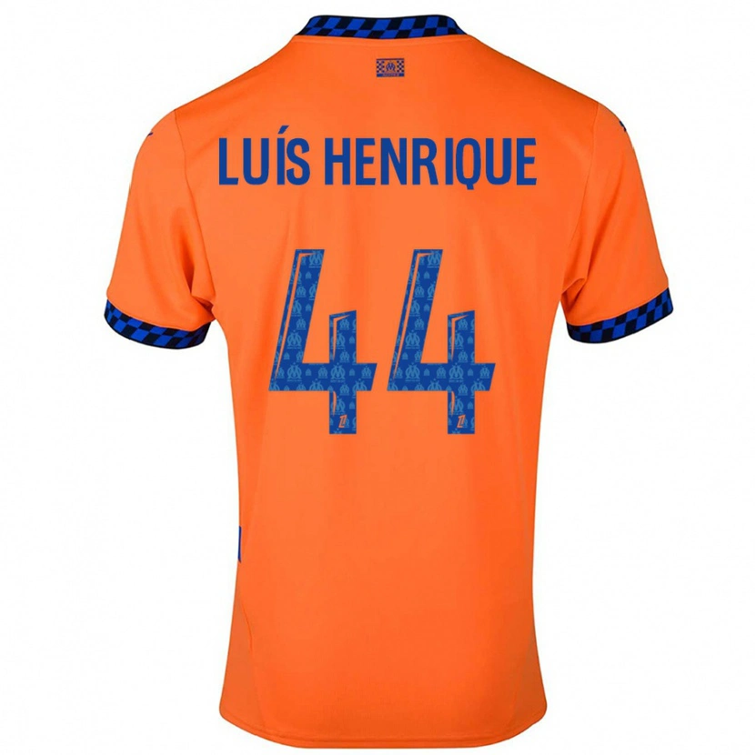 Danxen Dames Luis Henrique #44 Oranje Donkerblauw Thuisshirt Derde Tenue 2024/25 T-Shirt