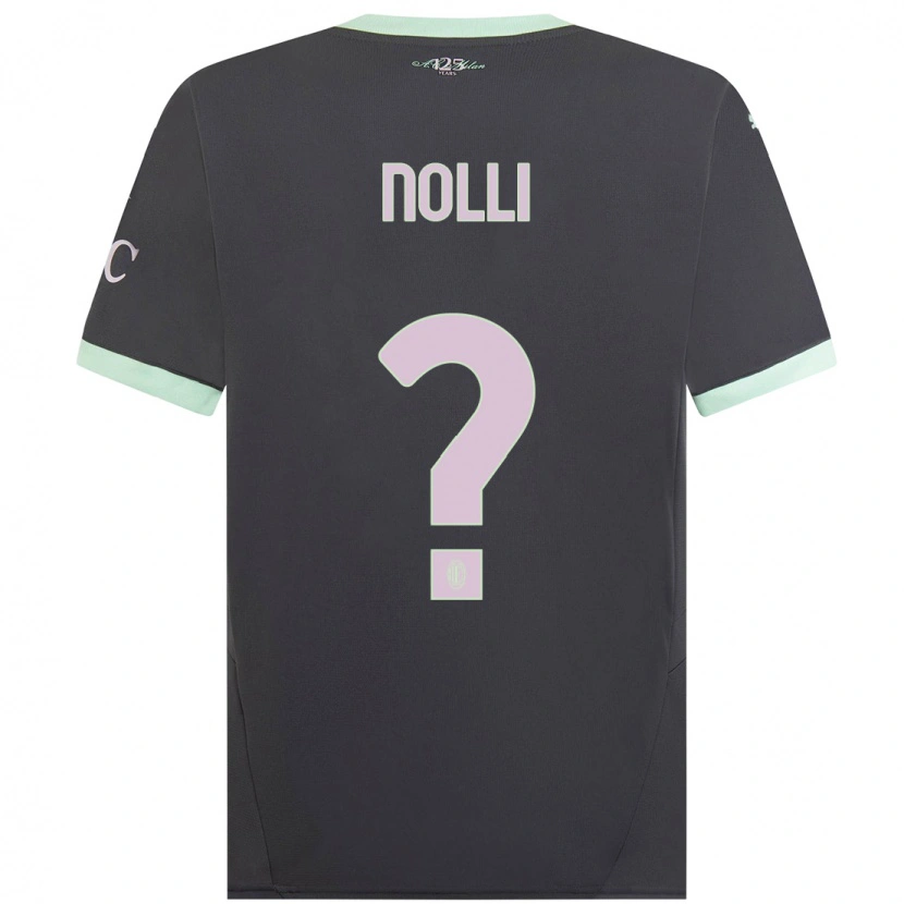 Danxen Dames Luca Nolli #0 Grijs Thuisshirt Derde Tenue 2024/25 T-Shirt