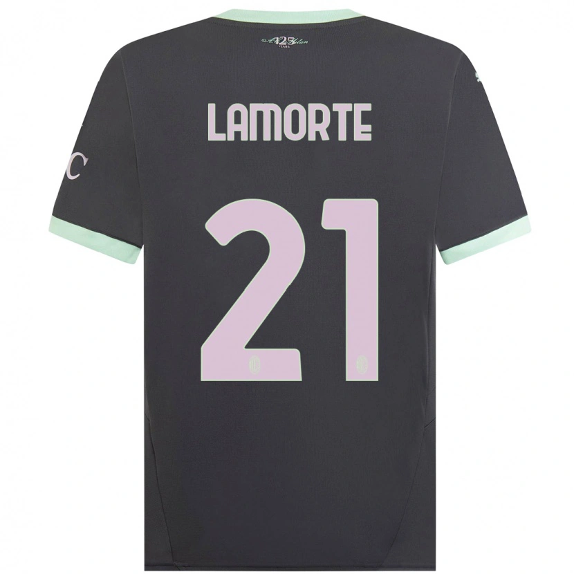 Danxen Dames Alessandro Lamorte #21 Grijs Thuisshirt Derde Tenue 2024/25 T-Shirt