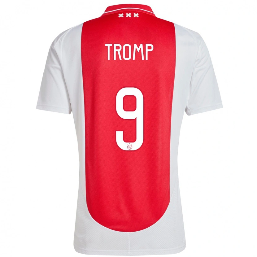 Danxen Kinderen Nikita Tromp #9 Rood Wit Thuisshirt Thuistenue 2024/25 T-Shirt