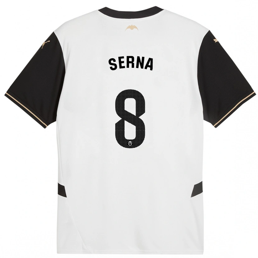 Danxen Kinderen Liced Serna #8 Wit Zwart Thuisshirt Thuistenue 2024/25 T-Shirt