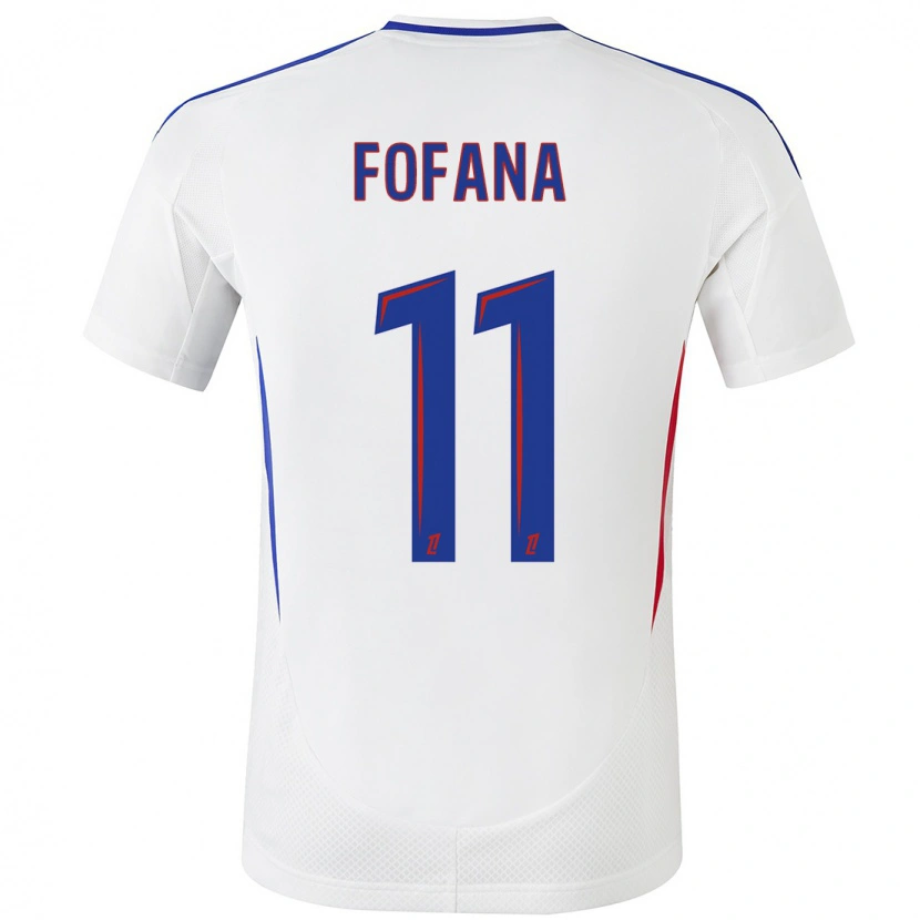 Danxen Kinderen Malick Fofana #11 Wit Blauw Thuisshirt Thuistenue 2024/25 T-Shirt