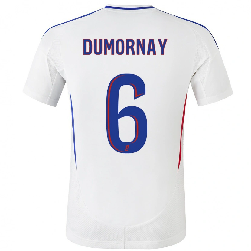 Danxen Kinderen Melchie Dumornay #6 Wit Blauw Thuisshirt Thuistenue 2024/25 T-Shirt