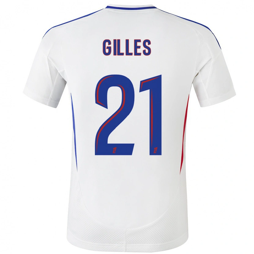 Danxen Kinderen Vanessa Gilles #21 Wit Blauw Thuisshirt Thuistenue 2024/25 T-Shirt