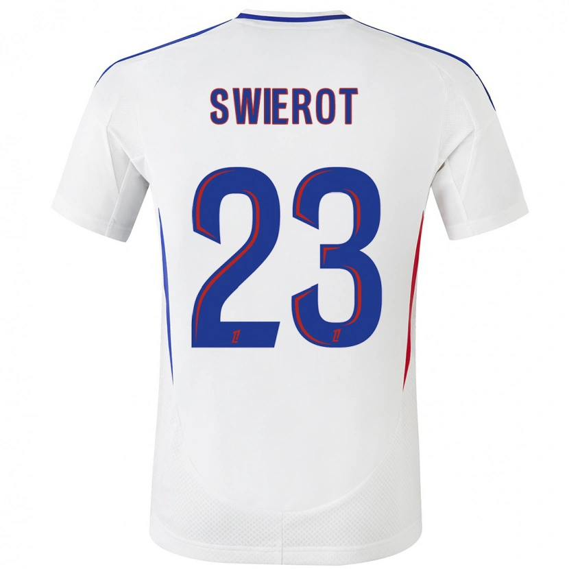 Danxen Kinderen Julie Swierot #23 Wit Blauw Thuisshirt Thuistenue 2024/25 T-Shirt