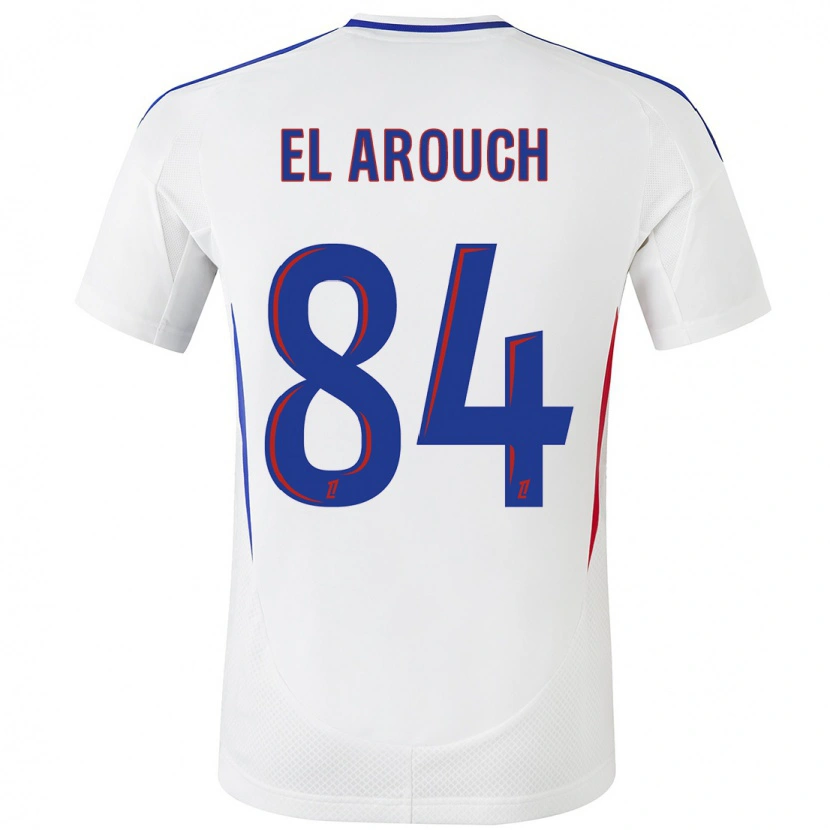 Danxen Kinderen Mohamed El Arouch #84 Wit Blauw Thuisshirt Thuistenue 2024/25 T-Shirt