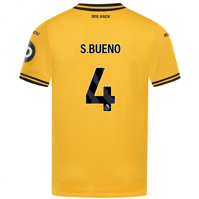 Danxen Kinderen Santiago Bueno #4 Geel Thuisshirt Thuistenue 2024/25 T-Shirt