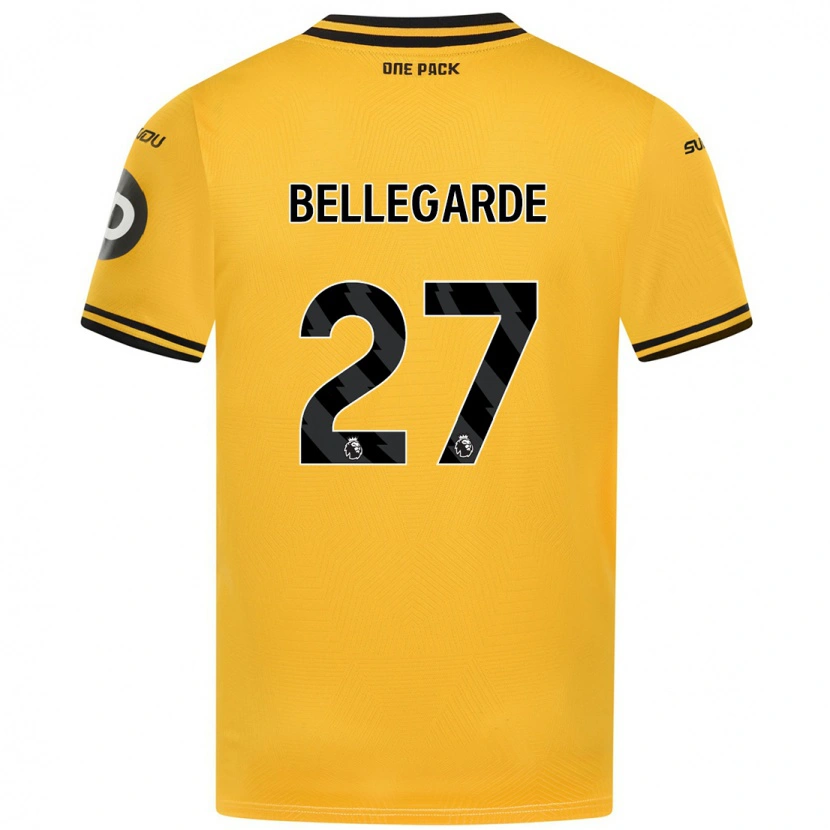Danxen Kinderen Jean-Ricner Bellegarde #27 Geel Thuisshirt Thuistenue 2024/25 T-Shirt