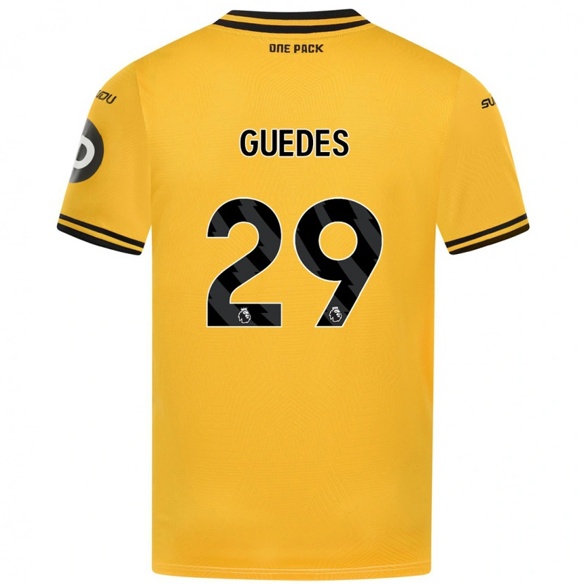 Danxen Kinderen Gonçalo Guedes #29 Geel Thuisshirt Thuistenue 2024/25 T-Shirt