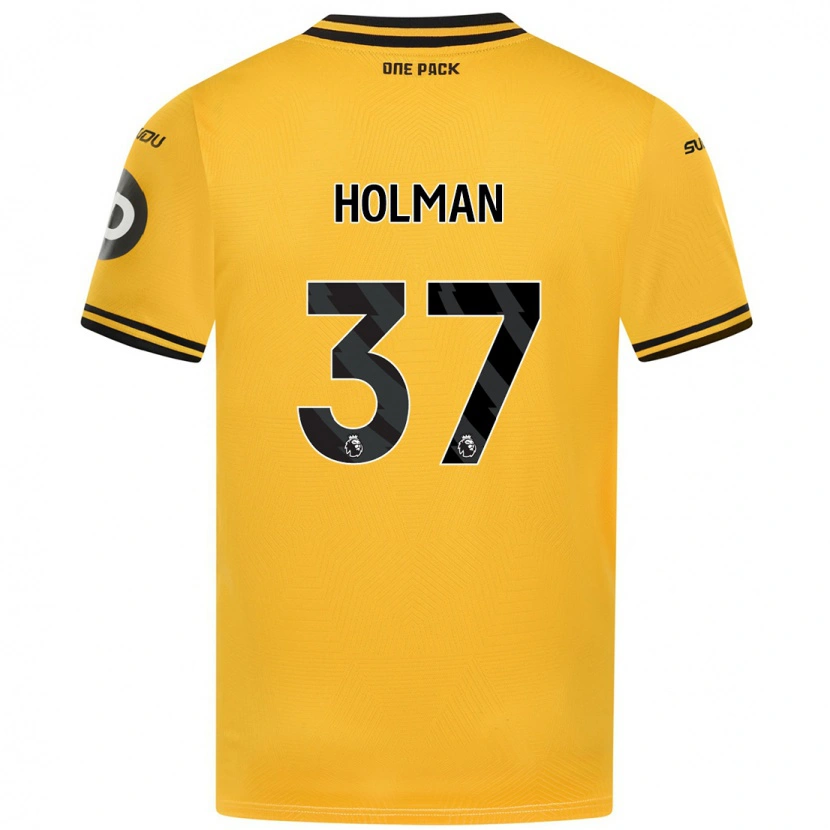 Danxen Kinderen Fletcher Holman #37 Geel Thuisshirt Thuistenue 2024/25 T-Shirt