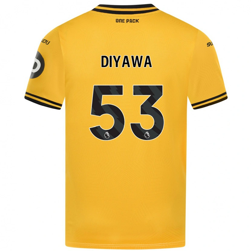 Danxen Kinderen Aaron Keto-Diyawa #53 Geel Thuisshirt Thuistenue 2024/25 T-Shirt