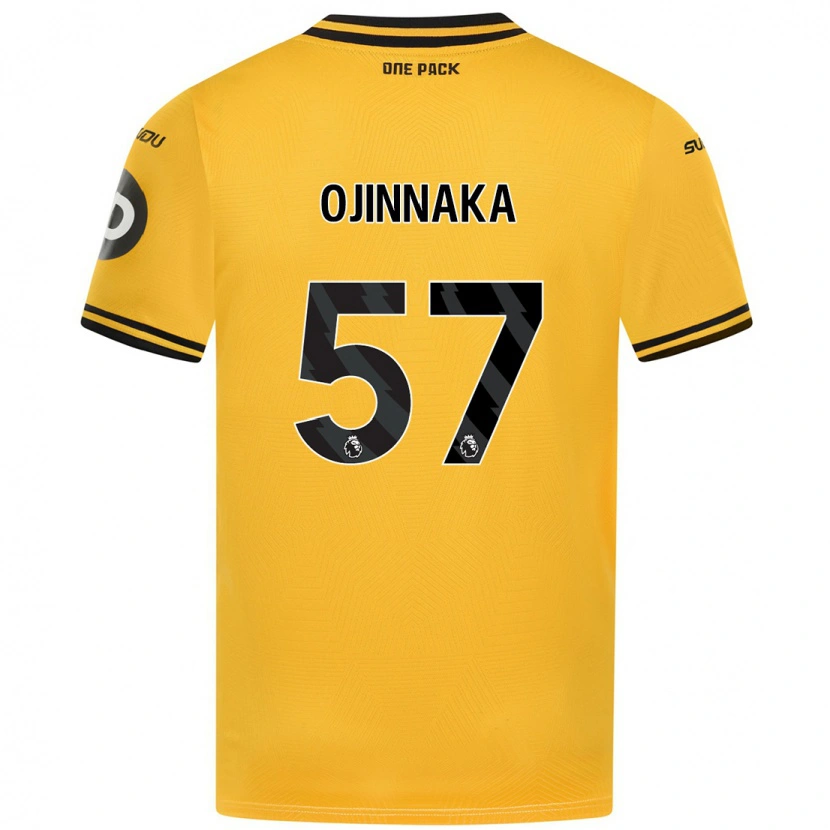 Danxen Kinderen Temple Ojinnaka #57 Geel Thuisshirt Thuistenue 2024/25 T-Shirt