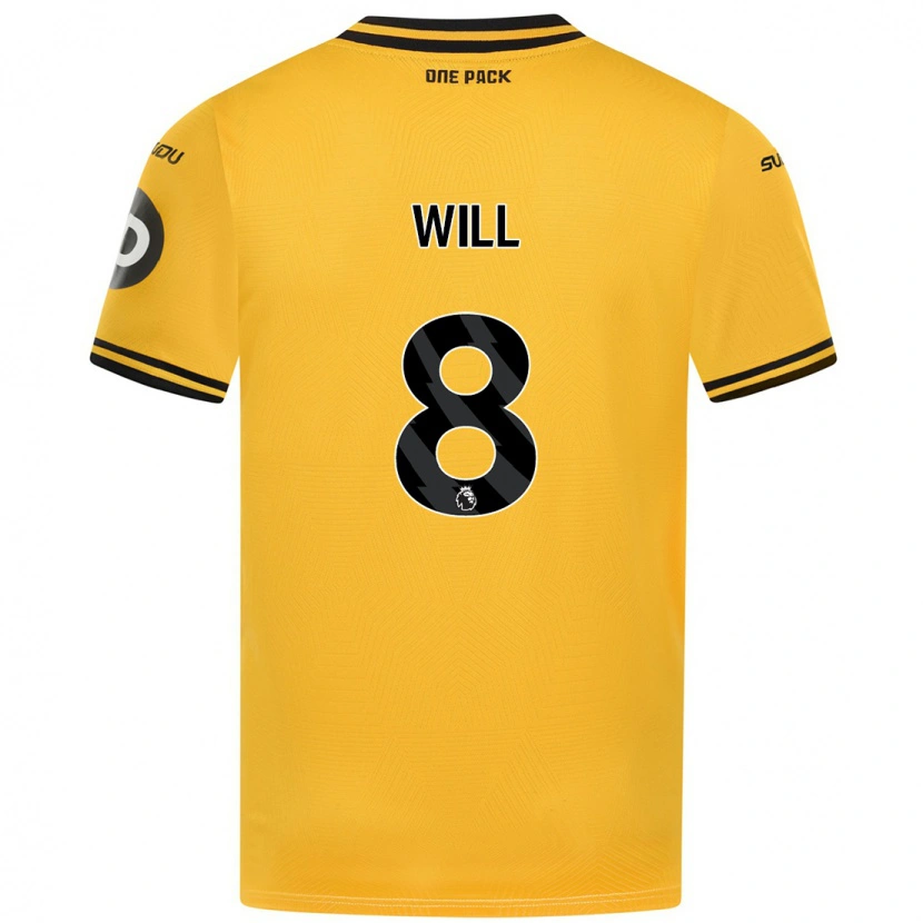 Danxen Kinderen Merrick Will #8 Geel Thuisshirt Thuistenue 2024/25 T-Shirt