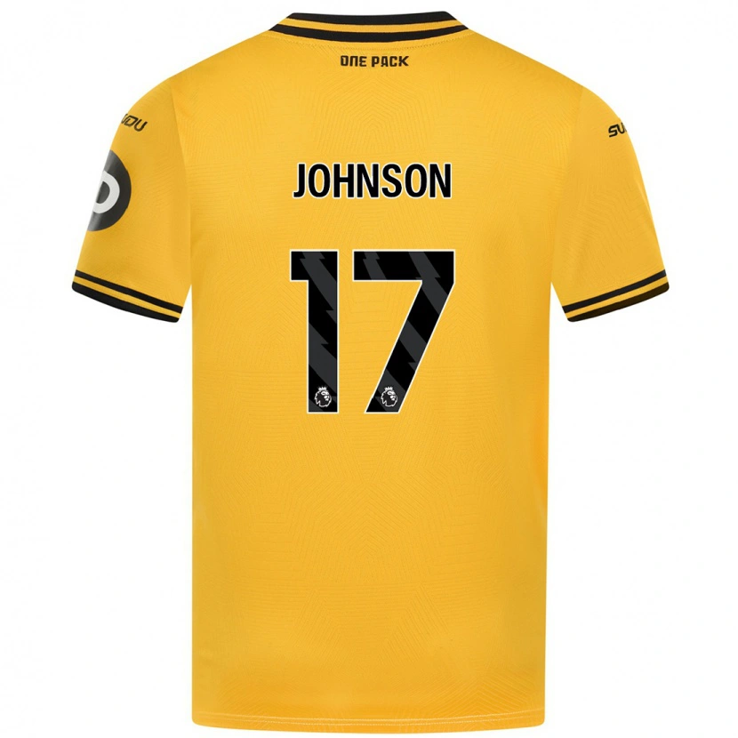 Danxen Kinderen Katie Johnson #17 Geel Thuisshirt Thuistenue 2024/25 T-Shirt