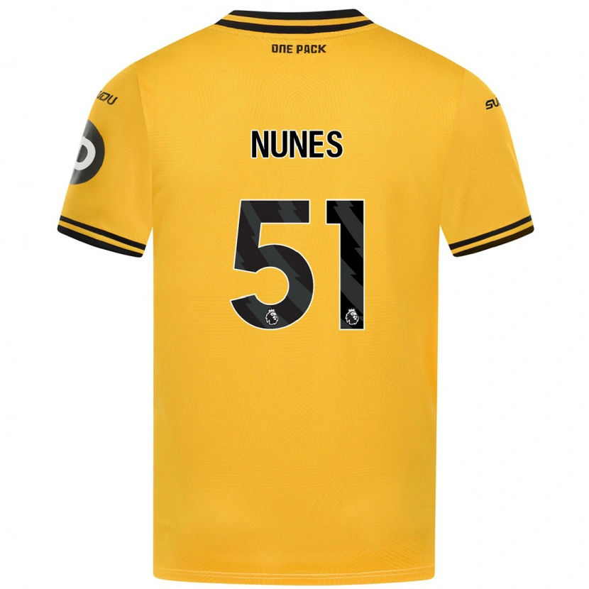 Danxen Kinderen Grazi Nunes #51 Geel Thuisshirt Thuistenue 2024/25 T-Shirt