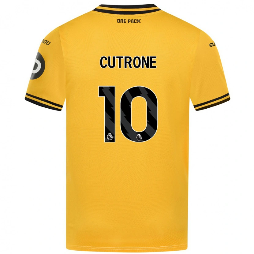 Danxen Kinderen Patrick Cutrone #10 Geel Thuisshirt Thuistenue 2024/25 T-Shirt