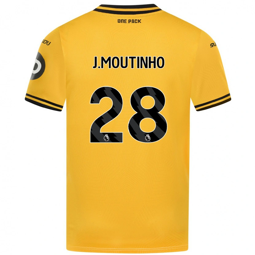 Danxen Kinderen Joao Moutinho #28 Geel Thuisshirt Thuistenue 2024/25 T-Shirt