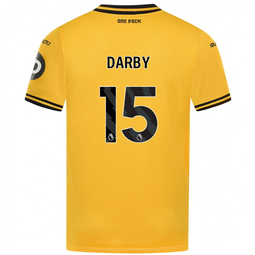 Danxen Kinderen Kelly Darby #15 Geel Thuisshirt Thuistenue 2024/25 T-Shirt