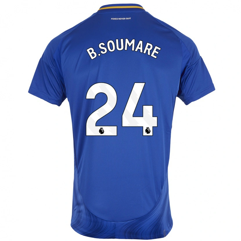 Danxen Kinderen Boubakary Soumaré #24 Blauw Wit Thuisshirt Thuistenue 2024/25 T-Shirt