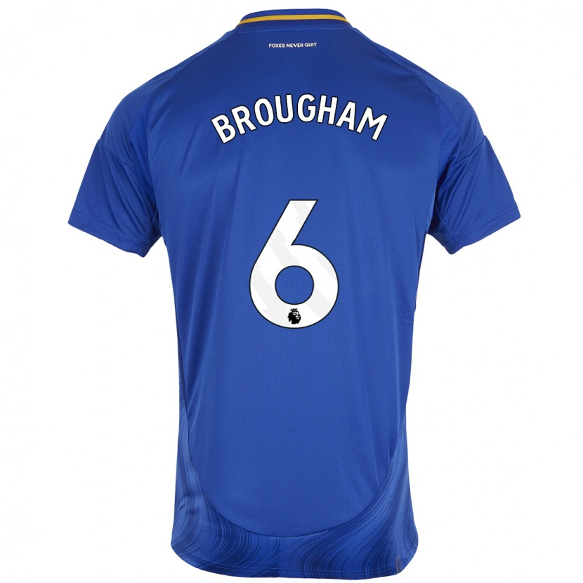 Danxen Kinderen Georgia Brougham #6 Blauw Wit Thuisshirt Thuistenue 2024/25 T-Shirt