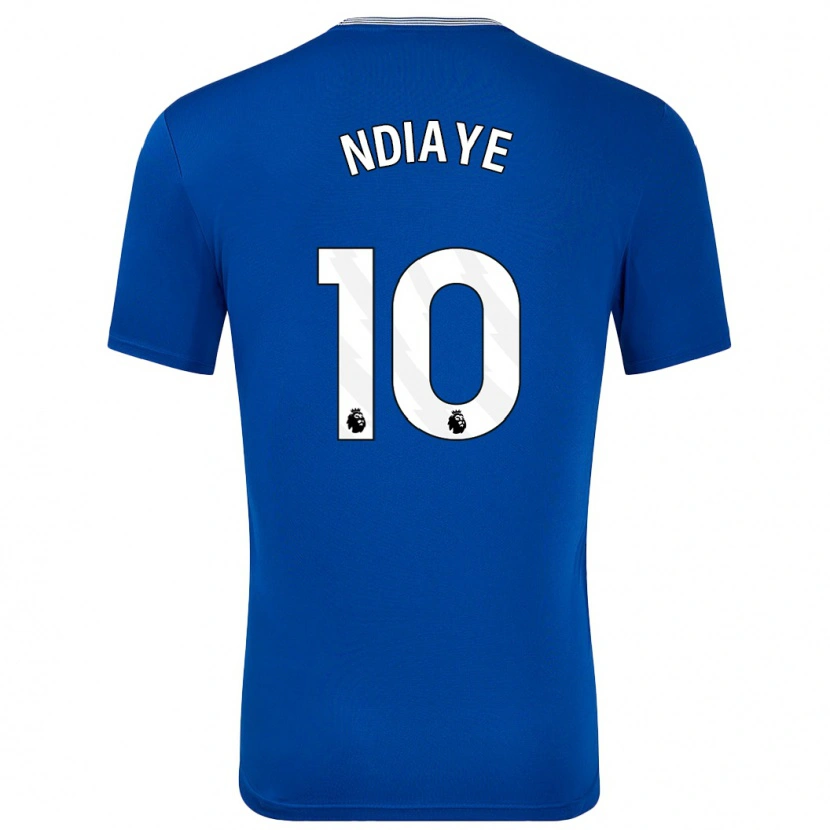 Danxen Kinderen Iliman Ndiaye #10 Blauw Met Thuisshirt Thuistenue 2024/25 T-Shirt