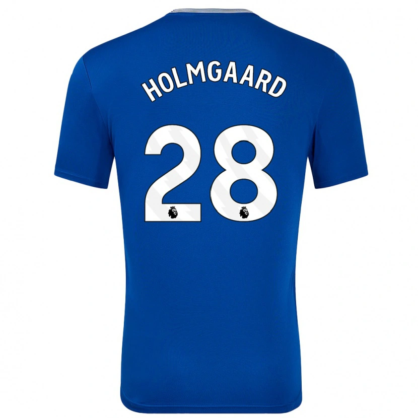 Danxen Kinderen Karen Holmgaard #28 Blauw Met Thuisshirt Thuistenue 2024/25 T-Shirt