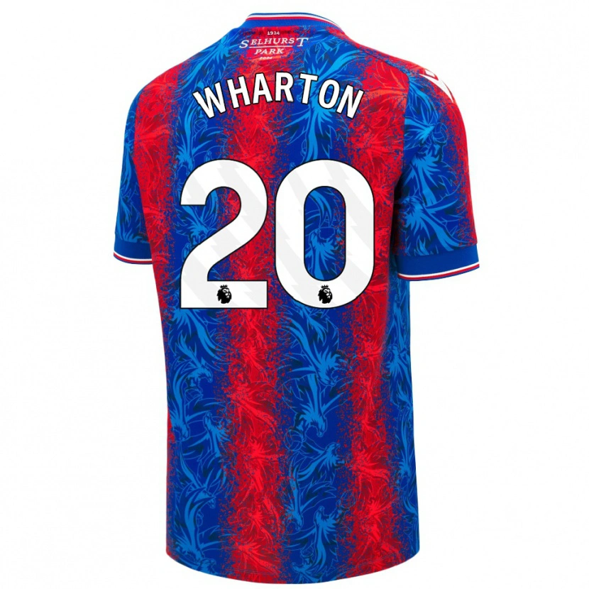 Danxen Kinderen Adam Wharton #20 Rood Blauwe Strepen Thuisshirt Thuistenue 2024/25 T-Shirt