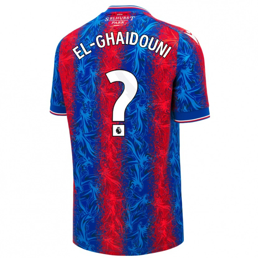 Danxen Kinderen Nabil El-Ghaidouni Taitt #0 Rood Blauwe Strepen Thuisshirt Thuistenue 2024/25 T-Shirt