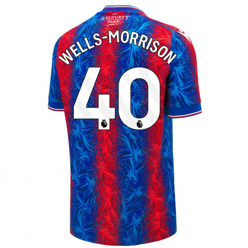 Danxen Kinderen Jack Wells-Morrison #40 Rood Blauwe Strepen Thuisshirt Thuistenue 2024/25 T-Shirt