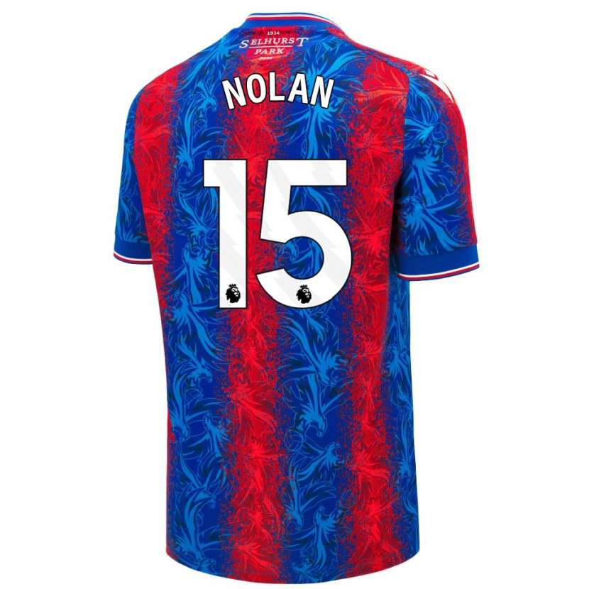 Danxen Kinderen Hayley Nolan #15 Rood Blauwe Strepen Thuisshirt Thuistenue 2024/25 T-Shirt