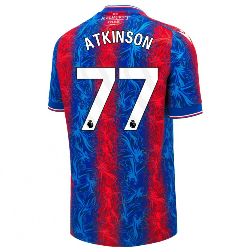 Danxen Kinderen Isibeal Atkinson #77 Rood Blauwe Strepen Thuisshirt Thuistenue 2024/25 T-Shirt