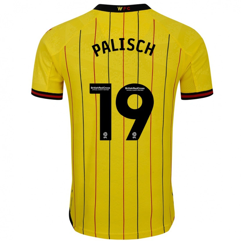 Danxen Kinderen Alli Palisch #19 Geel Zwart Thuisshirt Thuistenue 2024/25 T-Shirt