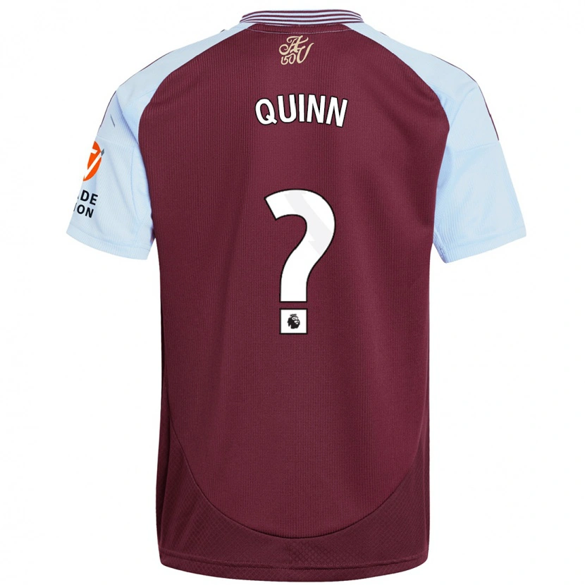 Danxen Kinderen Keilan Quinn #0 Bordeaux Hemelsblauw Thuisshirt Thuistenue 2024/25 T-Shirt