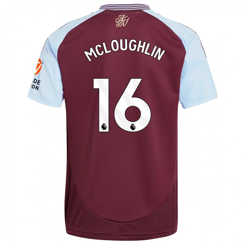 Danxen Kinderen Olivia Mcloughlin #16 Bordeaux Hemelsblauw Thuisshirt Thuistenue 2024/25 T-Shirt