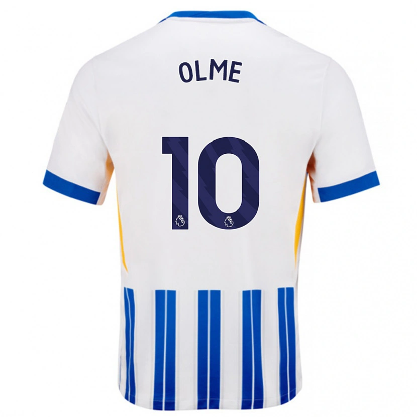 Danxen Kinderen Julia Margareta Zigiotti Olme #10 Wit Blauwe Krijtstrepen Thuisshirt Thuistenue 2024/25 T-Shirt