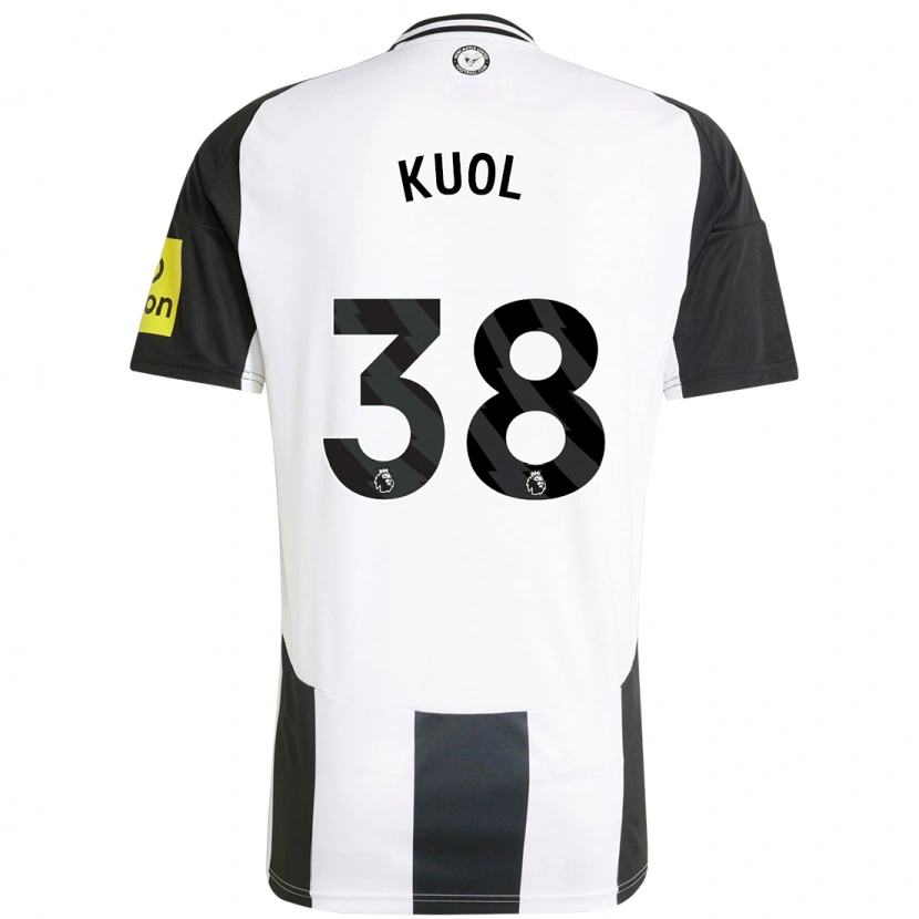 Danxen Kinderen Garang Kuol #38 Wit Zwart Thuisshirt Thuistenue 2024/25 T-Shirt