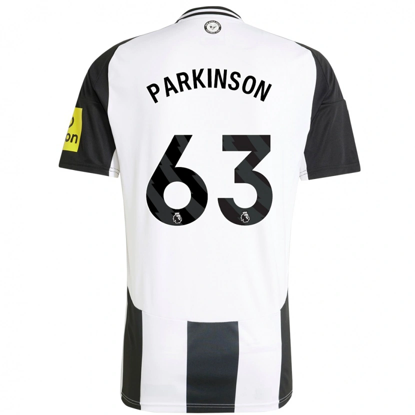 Danxen Kinderen Ben Parkinson #63 Wit Zwart Thuisshirt Thuistenue 2024/25 T-Shirt
