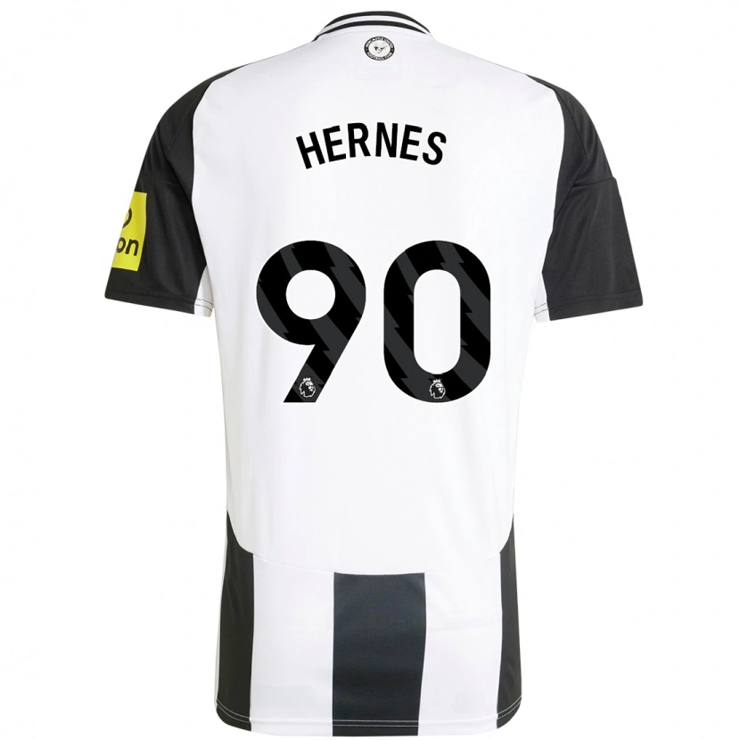 Danxen Kinderen Travis Hernes #90 Wit Zwart Thuisshirt Thuistenue 2024/25 T-Shirt