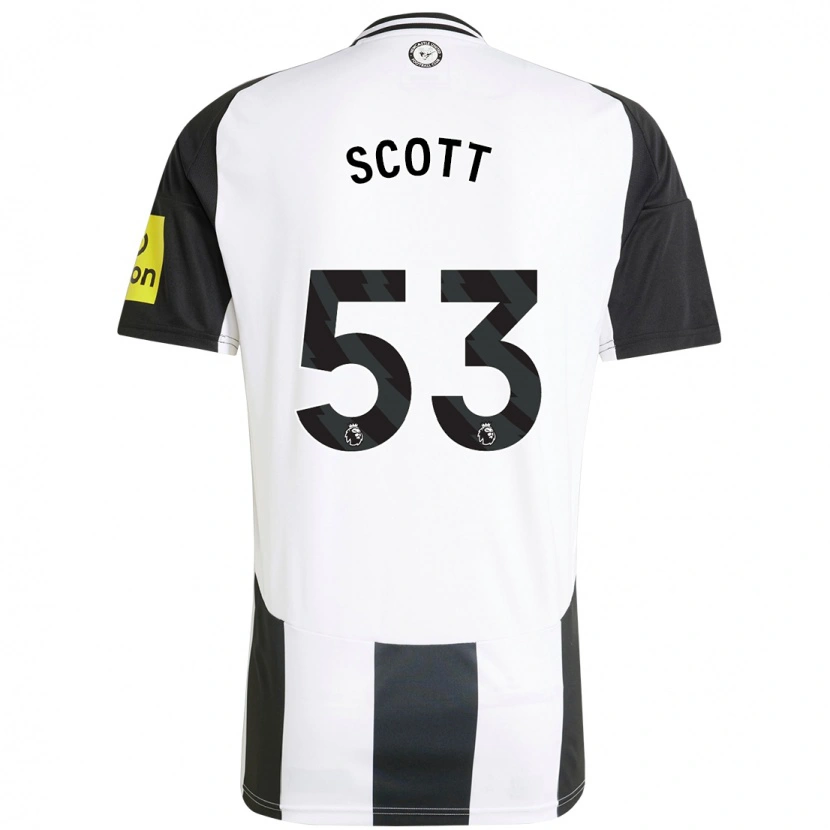 Danxen Kinderen Joshua Scott #53 Wit Zwart Thuisshirt Thuistenue 2024/25 T-Shirt