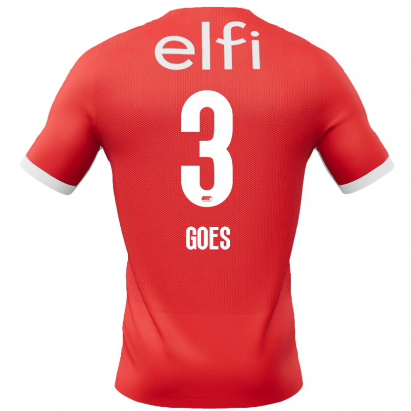 Danxen Kinderen Wouter Goes #3 Rood Wit Thuisshirt Thuistenue 2024/25 T-Shirt