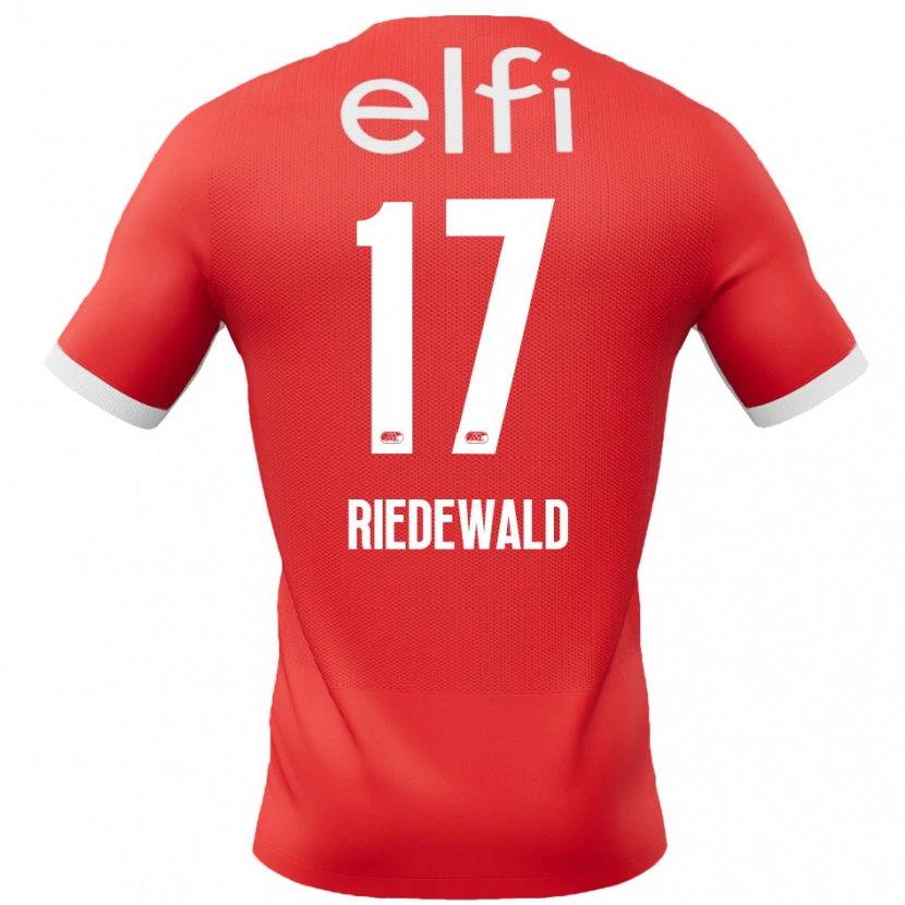 Danxen Kinderen Kenzo Riedewald #17 Rood Wit Thuisshirt Thuistenue 2024/25 T-Shirt