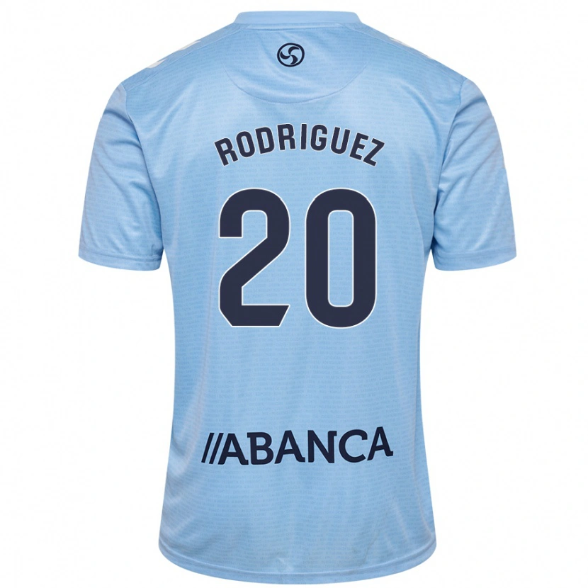 Danxen Kinderen Javi Rodríguez #20 Hemelsblauw Thuisshirt Thuistenue 2024/25 T-Shirt