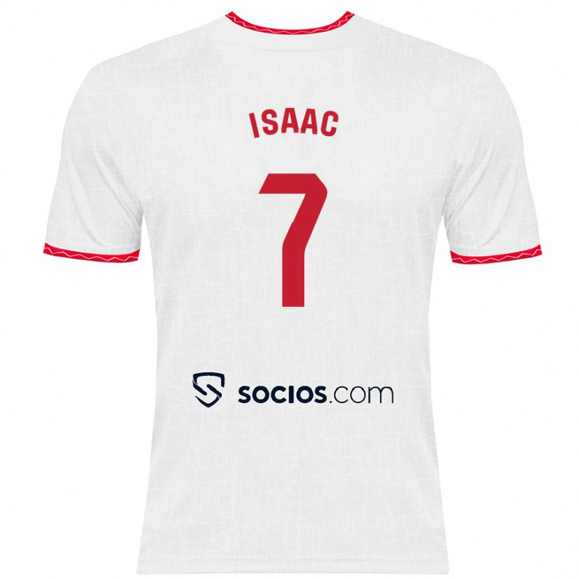 Danxen Kinderen Isaac Romero #7 Wit Rood Thuisshirt Thuistenue 2024/25 T-Shirt