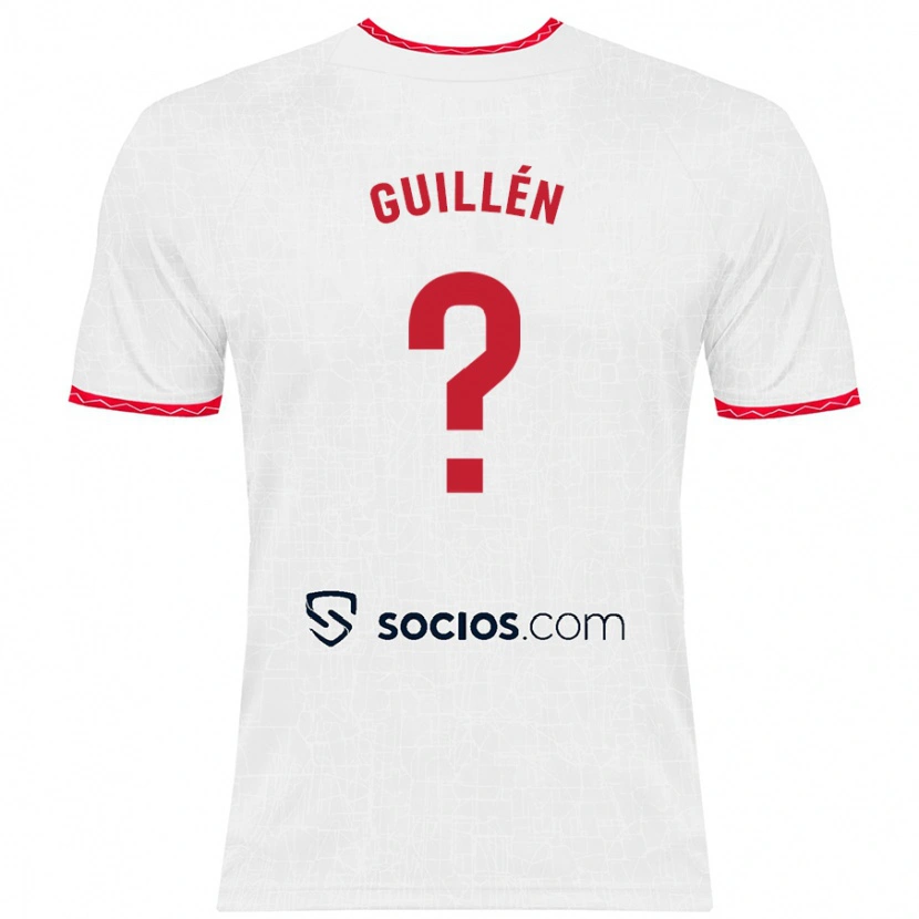 Danxen Kinderen Nico Guillén #0 Wit Rood Thuisshirt Thuistenue 2024/25 T-Shirt